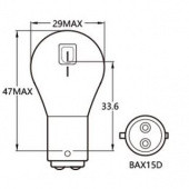 BAX15D LSP: BAX15D base with twin axial filaments and filament shield from £0.01 each
